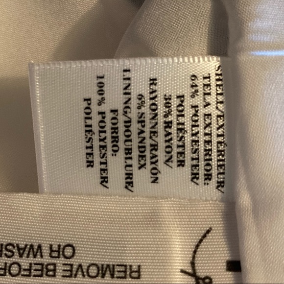 Ann Taylor black/white knee length dress.  Size 6 - Picture 8 of 8